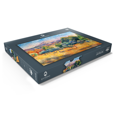 Darstellung des Puzzle Motivs Montagne Sainte-Victoire (Paysage) (1889) by Pierre-Auguste Renoir 100 Puzzle Schachtel Ansicht1