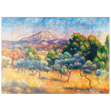 Darstellung des Puzzle Motivs puzzleplate Montagne Sainte-Victoire (Paysage) (1889) by Pierre-Auguste Renoir 100 Puzzle