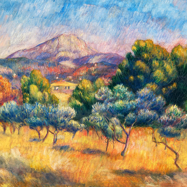 Darstellung des Puzzle Motivs Montagne Sainte-Victoire (Paysage) (1889) by Pierre-Auguste Renoir 500 Puzzle 3D Modell