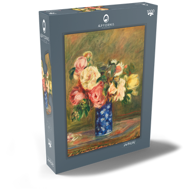 Darstellung des Puzzle Motivs Bouquet of Roses (Le Bouquet de roses) (1882) by Pierre-Auguste Renoir 1000 Puzzle Schachtel Ansicht2