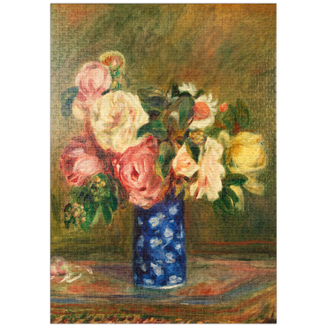 Darstellung des Puzzle Motivs puzzleplate Bouquet of Roses (Le Bouquet de roses) (1882) by Pierre-Auguste Renoir 1000 Puzzle