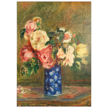 Darstellung des Puzzle Motivs puzzleplate Bouquet of Roses (Le Bouquet de roses) (1882) by Pierre-Auguste Renoir 100 Puzzle