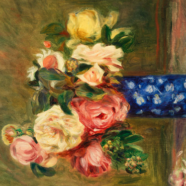 Darstellung des Puzzle Motivs Bouquet of Roses (Le Bouquet de roses) (1882) by Pierre-Auguste Renoir 100 Puzzle 3D Modell