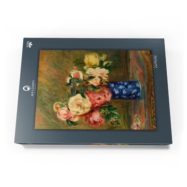 Darstellung des Puzzle Motivs Bouquet of Roses (Le Bouquet de roses) (1882) by Pierre-Auguste Renoir 500 Puzzle Schachtel Ansicht3