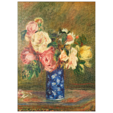 Darstellung des Puzzle Motivs puzzleplate Bouquet of Roses (Le Bouquet de roses) (1882) by Pierre-Auguste Renoir 500 Puzzle
