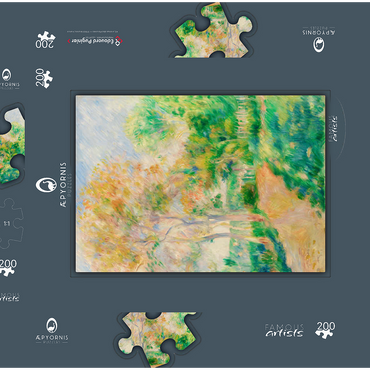 Darstellung des Puzzle Motivs Autumn Landscape (Paysage d'automne) (1884) by Pierre-Auguste Renoir 200 Puzzle Schachtel 3D Modell