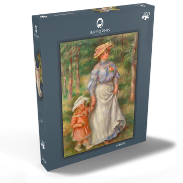 Darstellung des Puzzle Motivs Promenade (La Promenade) (1906) by Pierre-Auguste Renoir 100 Puzzle Schachtel Ansicht2