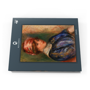 Darstellung des Puzzle Motivs Young Woman in Blue, Bust (Jeune femme en corsage bleu, buste) (1911) by Pierre-Auguste Renoir 200 Puzzle Schachtel Ansicht3