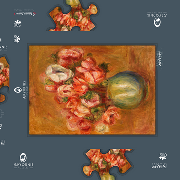 Darstellung des Puzzle Motivs Anemones (Anémones) (1907) by Pierre-Auguste Renoir 500 Puzzle Schachtel 3D Modell