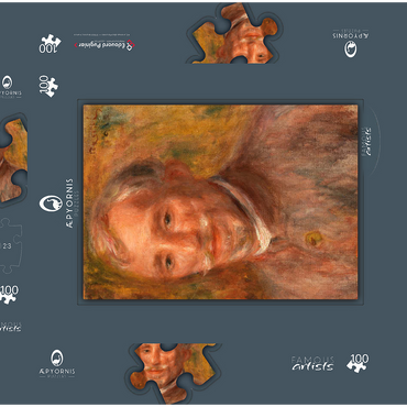 Darstellung des Puzzle Motivs Portrait of Félix Hippolyte-Lucas (1918) by Pierre-Auguste Renoir 100 Puzzle Schachtel 3D Modell