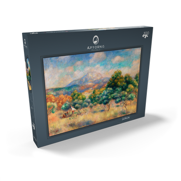 Darstellung des Puzzle Motivs Mount of Sainte-Victoire (1888–1889) by Pierre-Auguste Renoir 100 Puzzle Schachtel Ansicht2