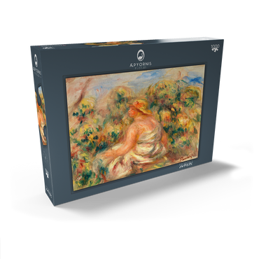 Darstellung des Puzzle Motivs Woman with Hat in a Landscape (Femme avec chapeau dans un paysage) (1918) by Pierre-Auguste Renoir 1000 Puzzle Schachtel Ansicht2