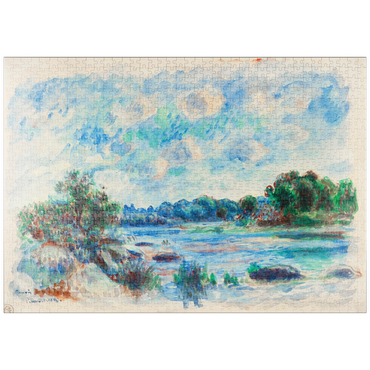 Darstellung des Puzzle Motivs puzzleplate Landscape at Pont–Aven (1892) by Pierre-Auguste Renoir 1000 Puzzle