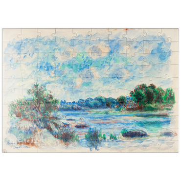 Darstellung des Puzzle Motivs puzzleplate Landscape at Pont–Aven (1892) by Pierre-Auguste Renoir 100 Puzzle