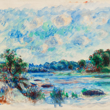 Darstellung des Puzzle Motivs Landscape at Pont–Aven (1892) by Pierre-Auguste Renoir 500 Puzzle 3D Modell