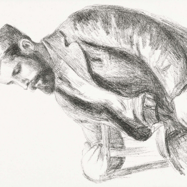 Darstellung des Puzzle Motivs Portrait of Louis Valtat (1904) by Pierre-Auguste Renoir 1000 Puzzle 3D Modell