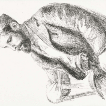 Darstellung des Puzzle Motivs Portrait of Louis Valtat (1904) by Pierre-Auguste Renoir 200 Puzzle 3D Modell