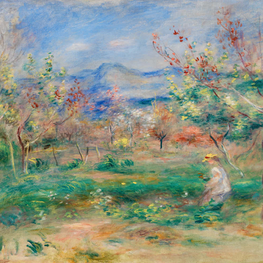 Darstellung des Puzzle Motivs Landscape (Paysage) (1900–1905) by Pierre-Auguste Renoir 200 Puzzle 3D Modell