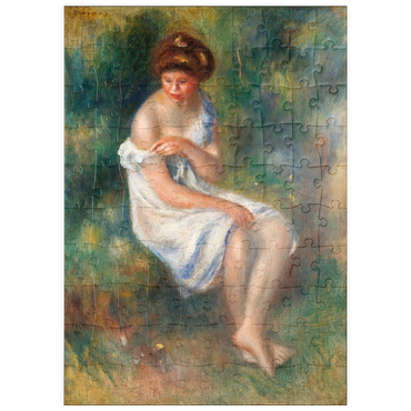 Darstellung des Puzzle Motivs puzzleplate The Bather (1900) by Pierre-Auguste Renoir 100 Puzzle