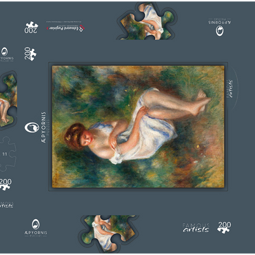 Darstellung des Puzzle Motivs The Bather (1900) by Pierre-Auguste Renoir 200 Puzzle Schachtel 3D Modell