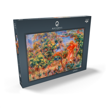 Darstellung des Puzzle Motivs Woman in Red in a Landscape (Femme en rouge dans un paysage) (1917) by Pierre-Auguste Renoir 200 Puzzle Schachtel Ansicht2