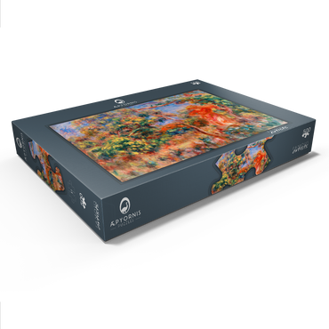 Darstellung des Puzzle Motivs Woman in Red in a Landscape (Femme en rouge dans un paysage) (1917) by Pierre-Auguste Renoir 500 Puzzle Schachtel Ansicht1