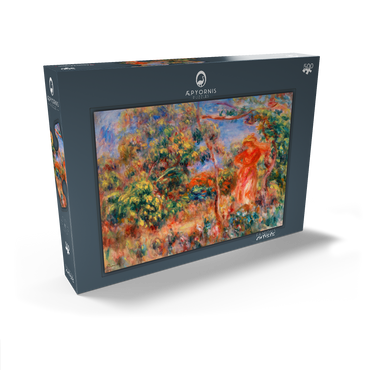 Darstellung des Puzzle Motivs Woman in Red in a Landscape (Femme en rouge dans un paysage) (1917) by Pierre-Auguste Renoir 500 Puzzle Schachtel Ansicht2