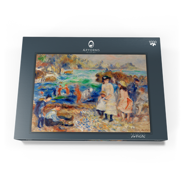 Darstellung des Puzzle Motivs Children on the Seashore, Guernsey (Enfants au bord de la mer à Guernesey) (1883) by Pierre-Auguste Renoir 1000 Puzzle Schachtel Ansicht3
