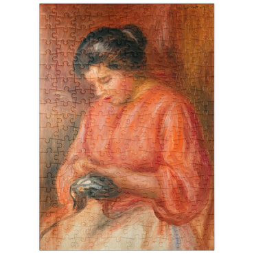 Darstellung des Puzzle Motivs puzzleplate Girl Darning (Femme reprisant) (1909) by Pierre-Auguste Renoir 200 Puzzle