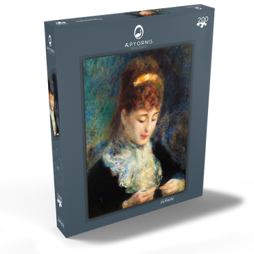 Darstellung des Puzzle Motivs Woman Crocheting (Femme faisant du crochet) (1877) by Pierre-Auguste Renoir 200 Puzzle Schachtel Ansicht2