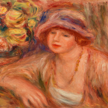 Darstellung des Puzzle Motivs Woman Leaning (Femme accoudée) (1918) by Pierre-Auguste Renoir 1000 Puzzle 3D Modell