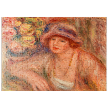 Darstellung des Puzzle Motivs puzzleplate Woman Leaning (Femme accoudée) (1918) by Pierre-Auguste Renoir 200 Puzzle