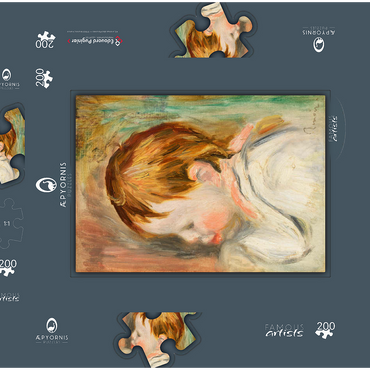 Darstellung des Puzzle Motivs Baby's Head (Tête d'enfant, profil à gauche) (1895) by Pierre-Auguste Renoir 200 Puzzle Schachtel 3D Modell