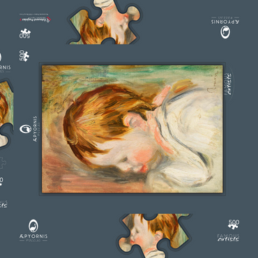 Darstellung des Puzzle Motivs Baby's Head (Tête d'enfant, profil à gauche) (1895) by Pierre-Auguste Renoir 500 Puzzle Schachtel 3D Modell