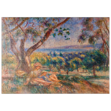 Darstellung des Puzzle Motivs puzzleplate Landscape with Figures, near Cagnes (Paysage avec figures, environs de Cagnes) (1910) by Pierre-Auguste Renoir 200 Puzzle