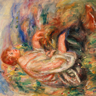 Darstellung des Puzzle Motivs Woman in Tulle Blouse and Black Skirt (Femme en blouse de tulle et en jupe noire dans un paysage) (1917) by Pierre-Auguste Renoir 200 Puzzle 3D Modell