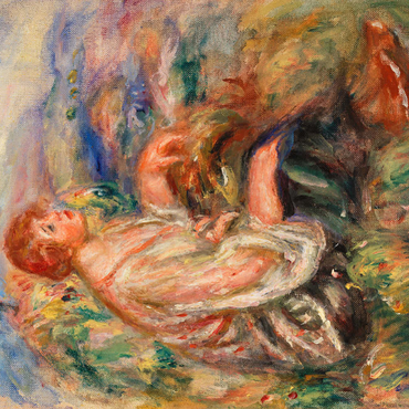 Darstellung des Puzzle Motivs Woman in Tulle Blouse and Black Skirt (Femme en blouse de tulle et en jupe noire dans un paysage) (1917) by Pierre-Auguste Renoir 500 Puzzle 3D Modell