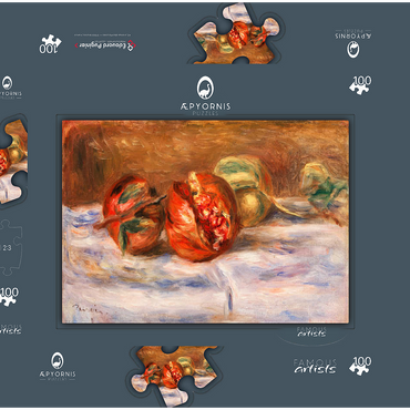 Darstellung des Puzzle Motivs Pomegranates (Grenades) (1910) by Pierre-Auguste Renoir 100 Puzzle Schachtel 3D Modell