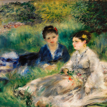 Darstellung des Puzzle Motivs On the Grass (Jeunes femmes assises dans l'herbe) (1873) by Pierre-Auguste Renoir 500 Puzzle 3D Modell