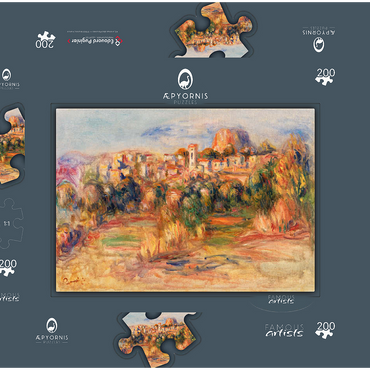 Darstellung des Puzzle Motivs Landscape, La Gaude (Paysage, La Gaude) (1910) by Pierre-Auguste Renoir 200 Puzzle Schachtel 3D Modell