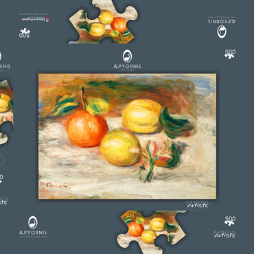 Darstellung des Puzzle Motivs Lemons and Orange (Citrons et orange) (1913) by Pierre-Auguste Renoir 500 Puzzle Schachtel 3D Modell
