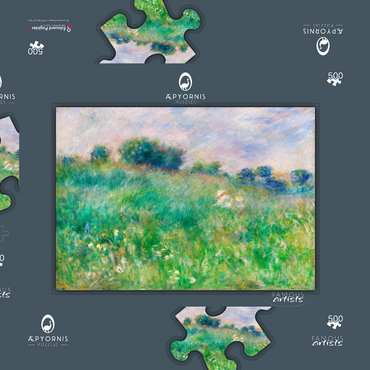Darstellung des Puzzle Motivs Meadow (La Prairie) (1880) by Pierre-Auguste Renoir 500 Puzzle Schachtel 3D Modell