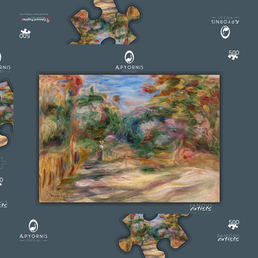 Darstellung des Puzzle Motivs Landscape (Paysage) (1911) by Pierre-Auguste Renoir 500 Puzzle Schachtel 3D Modell