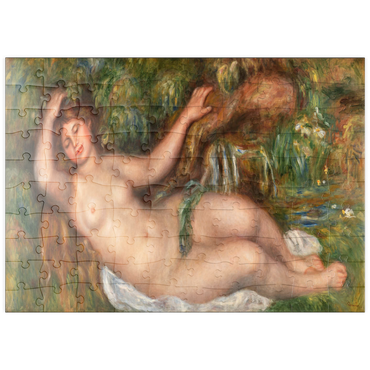 Darstellung des Puzzle Motivs puzzleplate Reclining Nude (Femme nue couchée) (1910) by Pierre-Auguste Renoir 100 Puzzle