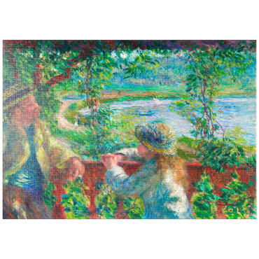 Darstellung des Puzzle Motivs puzzleplate Near the Lake (1879–1890) by Pierre-Auguste Renoir 1000 Puzzle