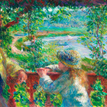 Darstellung des Puzzle Motivs Near the Lake (1879–1890) by Pierre-Auguste Renoir 1000 Puzzle 3D Modell