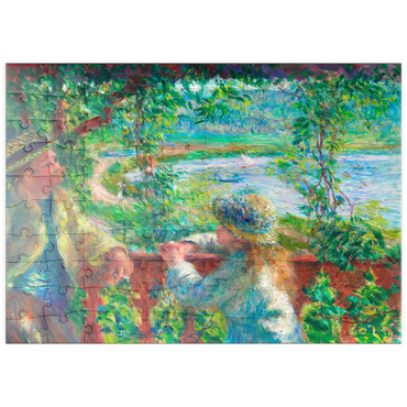 Darstellung des Puzzle Motivs puzzleplate Near the Lake (1879–1890) by Pierre-Auguste Renoir 100 Puzzle
