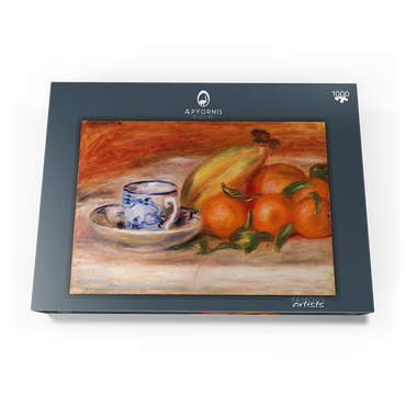 Darstellung des Puzzle Motivs Oranges, Bananas, and Teacup (Oranges, bananes et tasse de thé) (1908) by Pierre-Auguste Renoir 1000 Puzzle Schachtel Ansicht3