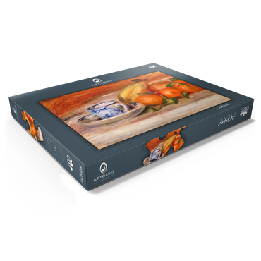 Darstellung des Puzzle Motivs Oranges, Bananas, and Teacup (Oranges, bananes et tasse de thé) (1908) by Pierre-Auguste Renoir 200 Puzzle Schachtel Ansicht1