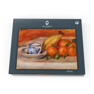Darstellung des Puzzle Motivs Oranges, Bananas, and Teacup (Oranges, bananes et tasse de thé) (1908) by Pierre-Auguste Renoir 200 Puzzle Schachtel Ansicht3